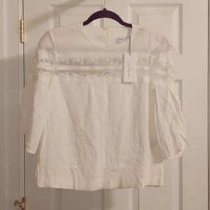 BNWT Sandro Ecru Lace Blouse Size S